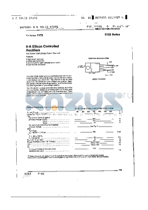 C122D datasheet - 8-A Silicon Controlled Rectifiers