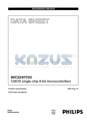 80C32E datasheet - CMOS single-chip 8-bit microcontrollers