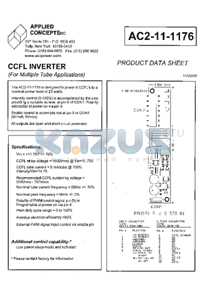 AC2-11-1176 datasheet - CCFL INVERTER