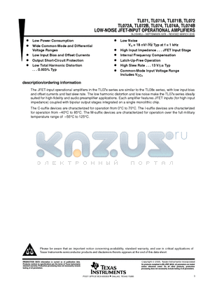 8102306CA datasheet - LOW-NOISE JFET-INPUT OPERATIONAL AMPLIFIERS