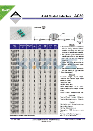 AC30-1R8K-RC datasheet - Axial Coated Inductors