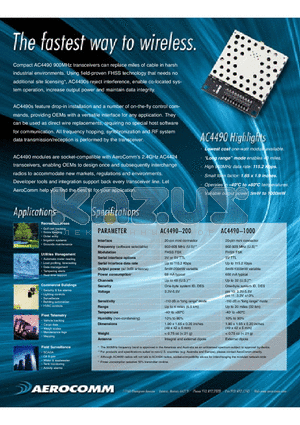 AC4490-1000M datasheet - The fastest way to wireless