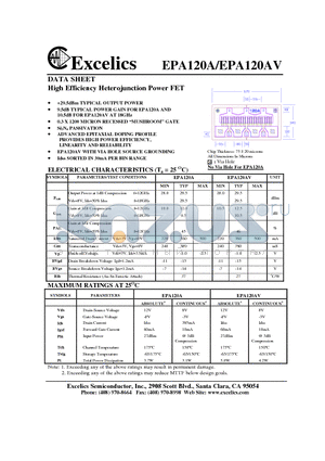 EPA120A datasheet - High Efficiency Heterojunction Power FET