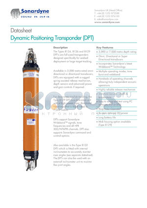 8129 datasheet - Dynamic Positioning Transponder (DPT)