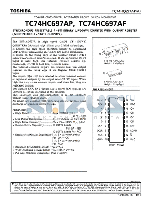 AC74HC697AP datasheet - CMOS DIGITAL INTEGRATED CIRCUIT