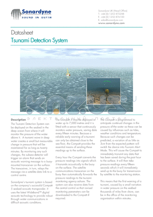 8141 datasheet - Tsunami Detection System