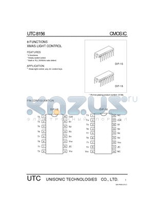 8156 datasheet - 8 FUNCTIONS XMAS LIGHT CONTROL