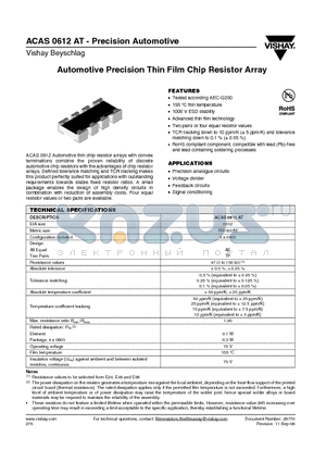 ACAS0612110RE22K1ATP1 datasheet - Automotive Precision Thin Film Chip Resistor Array