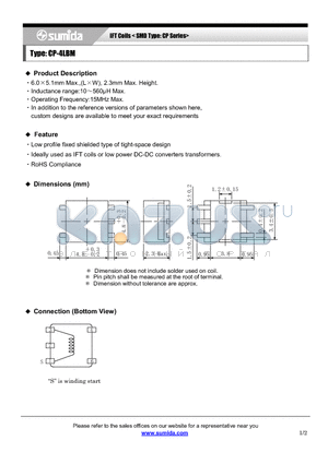 CP-4LBM datasheet - IFT Coils