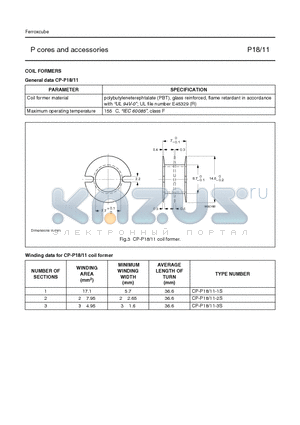 CP-P18-2S datasheet - P cores and accessories