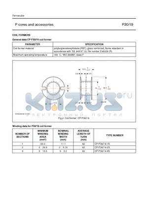 CP-P19-3S datasheet - P cores and accessories