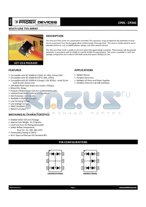 CP05_11 datasheet - MULTI-LINE TVS ARRAY