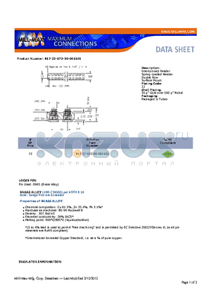 817-22-072-30 datasheet - Interconnect Header Spring-Loaded Header Double Row Surface Mount