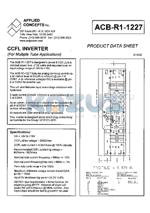 ACB-R1-1227 datasheet - CCFL INVERTER