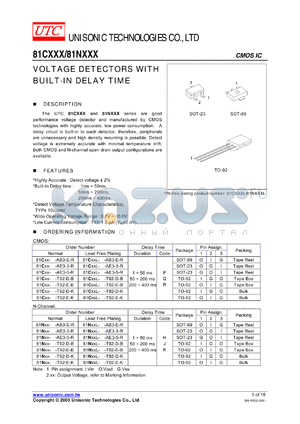 81N15-R-AB3-I-R datasheet - VOLTAGE DETECTORS WITH BUILT-IN DELAY TIME