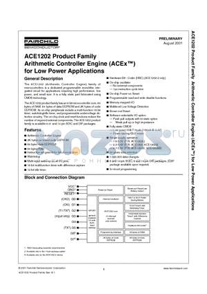 ACE1202BEMX datasheet - Arithmetic Controller Engine (ACEx) for Low Power Applications