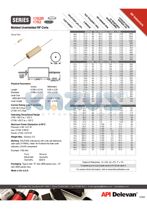 1782-63J datasheet - Molded Unshielded RF Coils