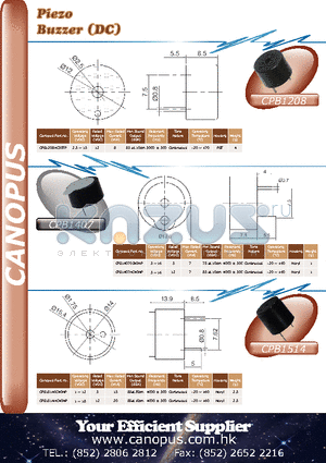 CPB1514EC40NP datasheet - Piezo Buzzer (DC)