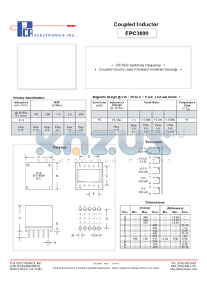 EPC3009 datasheet - Coupled Inductor
