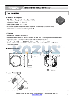 CDR7D28MN_06 datasheet - POWER INDUCTORS