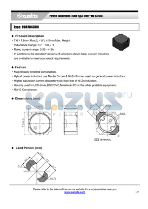 CDR7D43MNNP-4R7N datasheet - CDR7D43MN_06