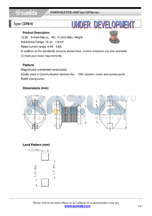 CDR910NP-102MB datasheet - POWER INDUCTORS