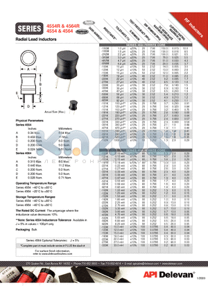 4554-332K datasheet - Radial Lead Inductors