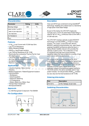 CPC1977 datasheet - i4-PAC Power