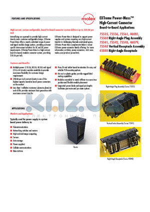 45841-5000 datasheet - EXTreme Power-Mass High-Current Connector Board-to-Board Applications