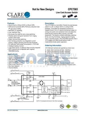 CPC7583ZBTR datasheet - Line Card Access Switch