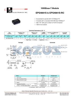 EPG4001S-RC datasheet - 11000Base-T Module