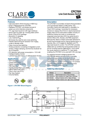 CPC7691BBTR datasheet - Line Card Access Switch