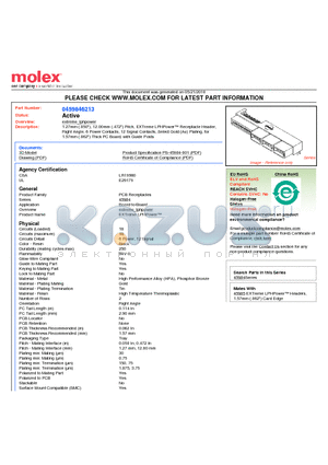 45984-6213 datasheet - 1.27mm (.050