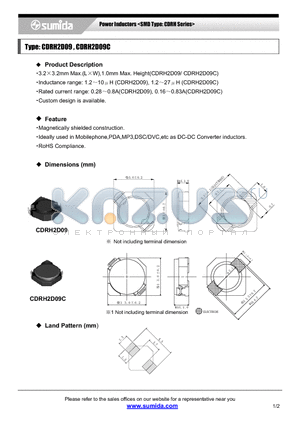 CDRH2D09CNP-100NB datasheet - Power Inductors