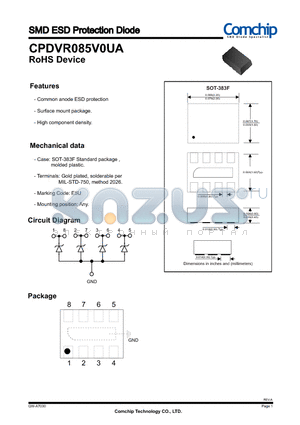 CPDVR085V0UA datasheet - SMD ESD Protection Diode