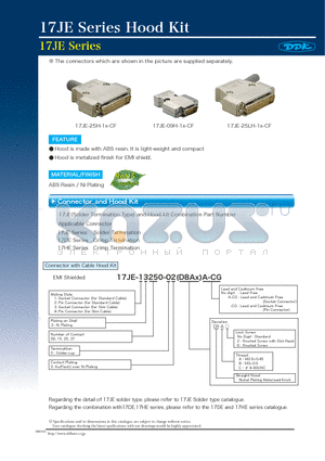 17JE-09H1B4-CF datasheet - Hood Kit