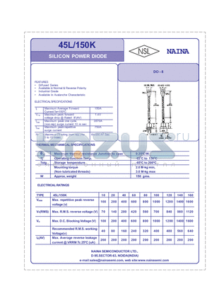 45L120 datasheet - SILICON POWER DIODE