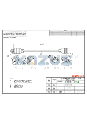 250069-01 datasheet - POWER CORD