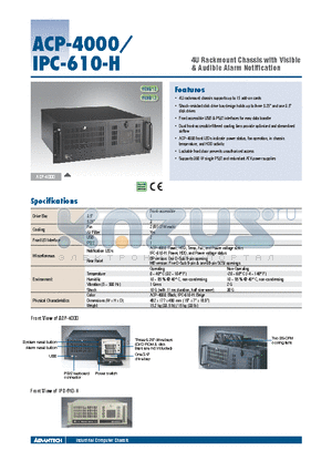 ACP-4000MB-30ZE datasheet - 4U Rackmount Chassis with Visible & Audible Alarm Notification