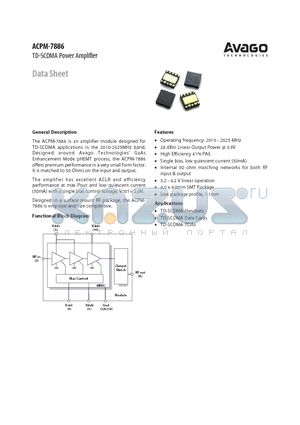 ACPM-7886-TR1 datasheet - TD-SCDMA Power Amplifier