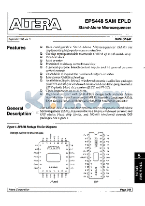 EPS448 datasheet - STAND-ALONE MICROSEQUENCER