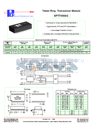 EPT7008AG datasheet - Token Ring Transceiver Module