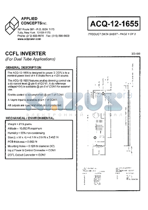 ACQ-12-1655 datasheet - CCFL INVERTER