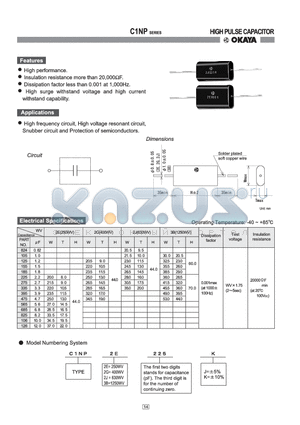 C1NP2E225J datasheet - HIGH PULSE CAPACITOR