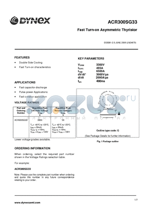 ACR300SG33_06 datasheet - Fast Turn-on Asymmetric Thyristor