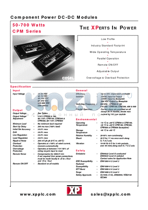 CPM100FS12 datasheet - Component Power DC-DC Modules