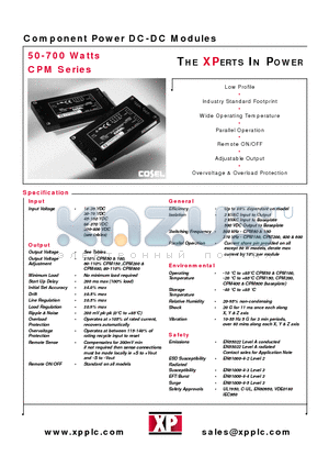 CPM40048S07 datasheet - Component Power DC-DC Modules