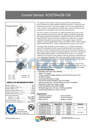 ACS754SCB-130-PSS datasheet - Current Sensor