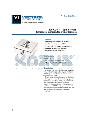 ACS7HYA17C10 datasheet - Temperature Compensated Crystal Oscillators