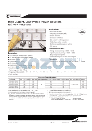 FP1105R1-R12-R datasheet - High Current, Low-Profile Power Inductors